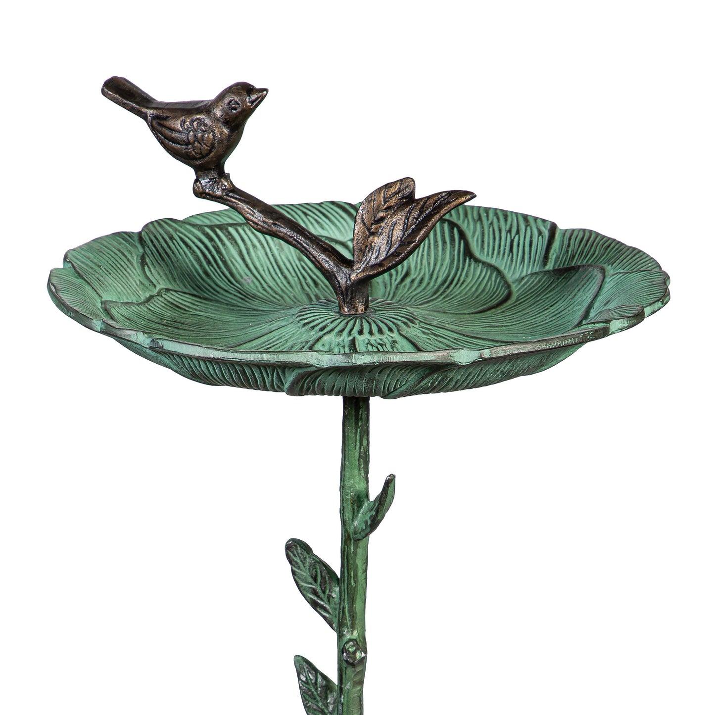 Garden of Wonder Birdbath, Metal Green Birdbath
