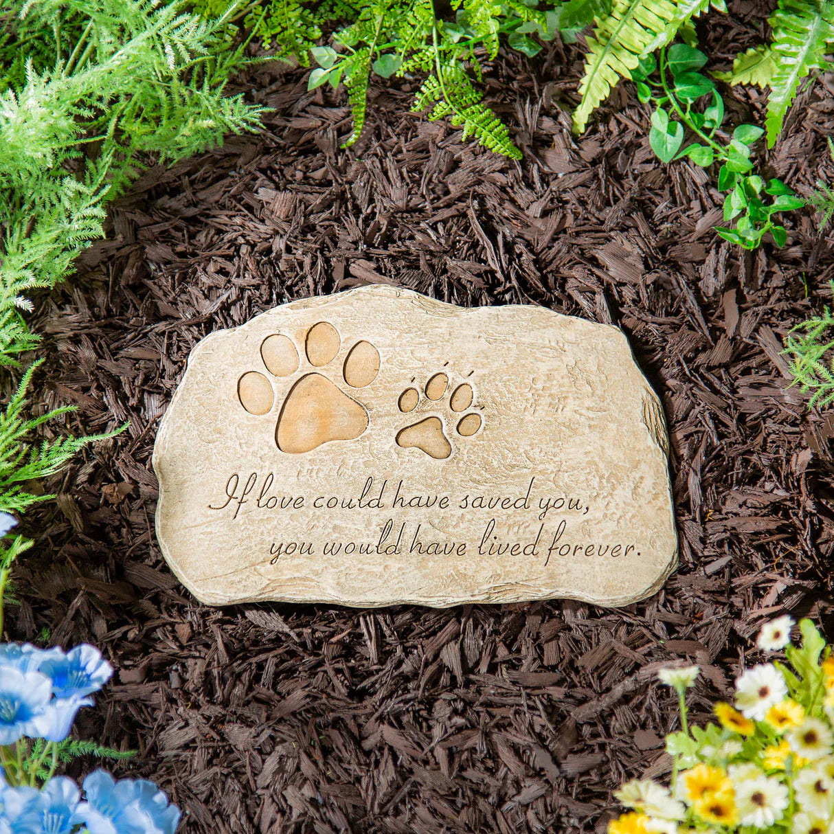 Pet Devotion "If love could have saved you" Memorial Garden Stone