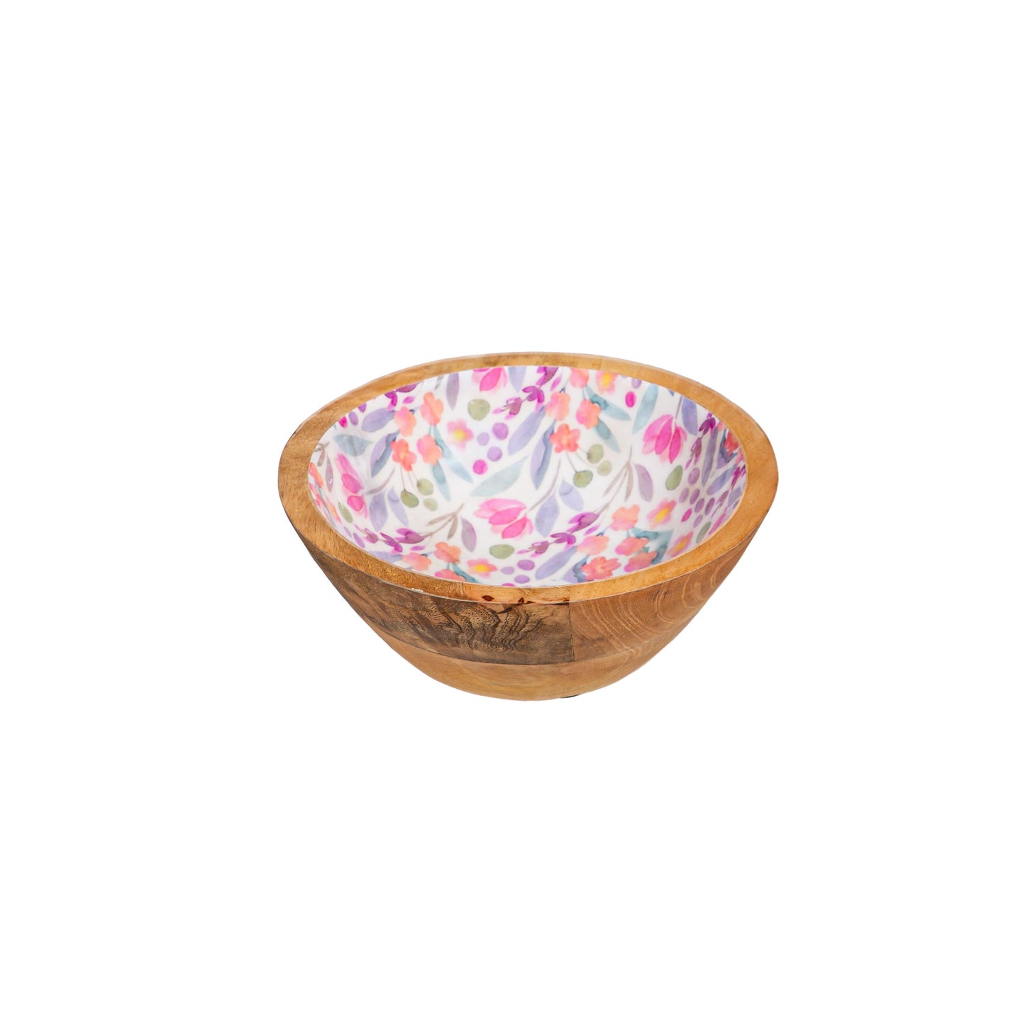 Petal Paradise Small Wood Bowl