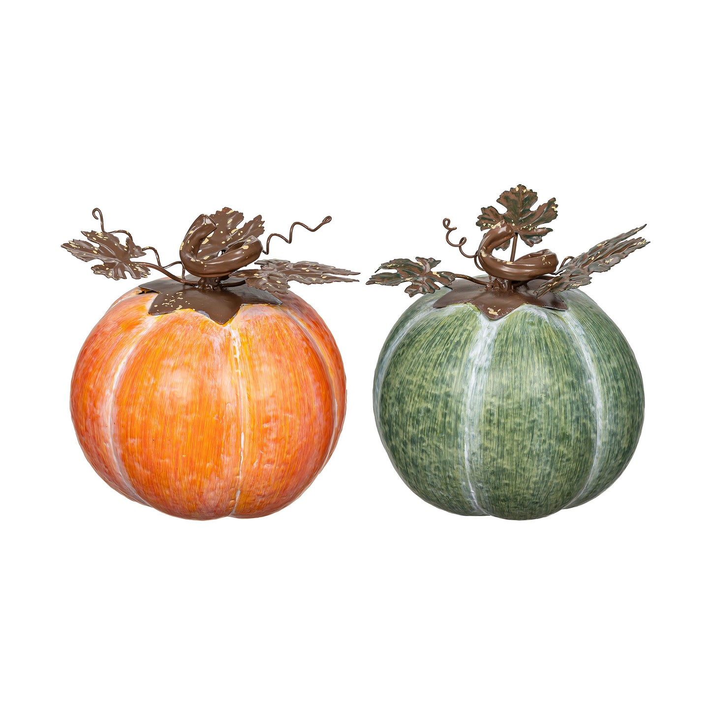 Pumpkin Metal Statue, 6"H