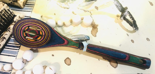 Island Bamboo 12" Slotted Wooden Spoon