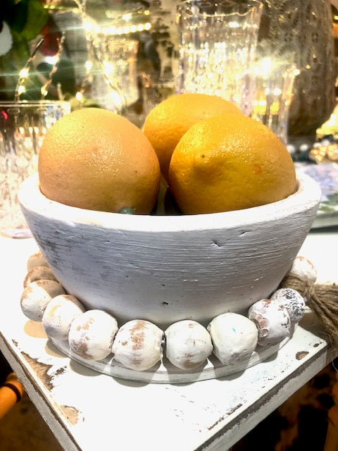 Round Bowl with Beads