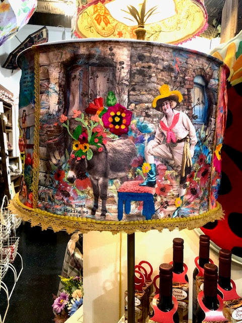 Girls Just Wanna Have Fun Embroidered Collapsible Lamp Shade