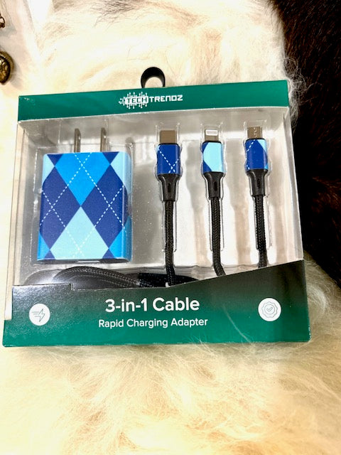3-in-1 Cable Rapid Charging Adapter
