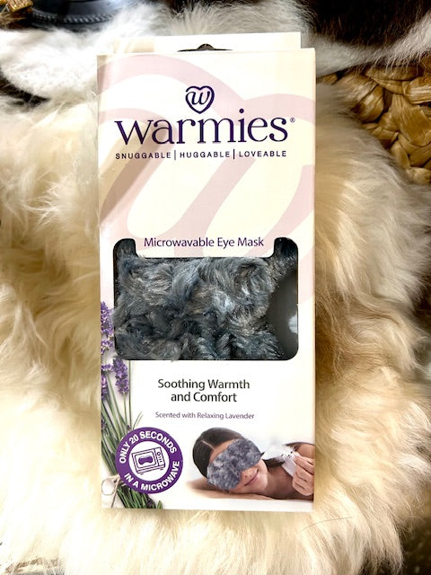 Curly Gray Warmies Eye Mask