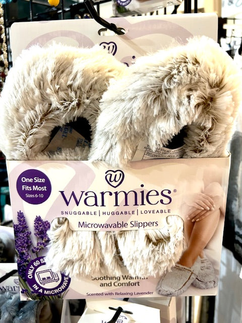Marshmallow Brown Warmies Slippers