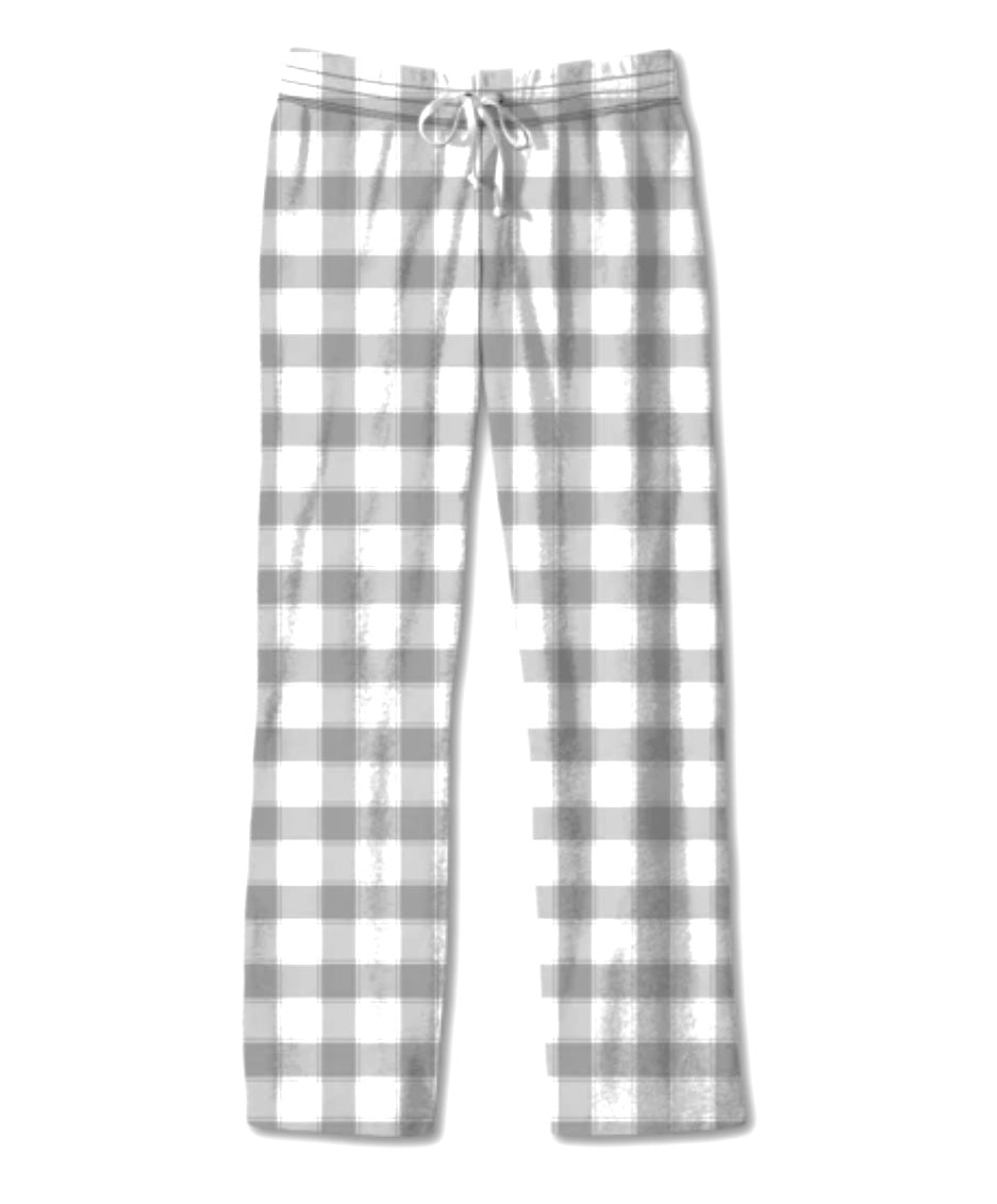 SC Lounge Pants-Grey/White Plaid