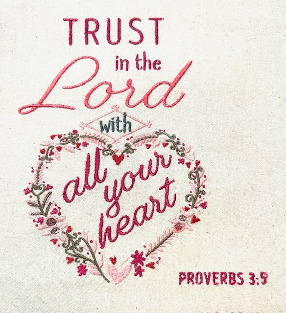 Proverbs 3:5 Tea Towel