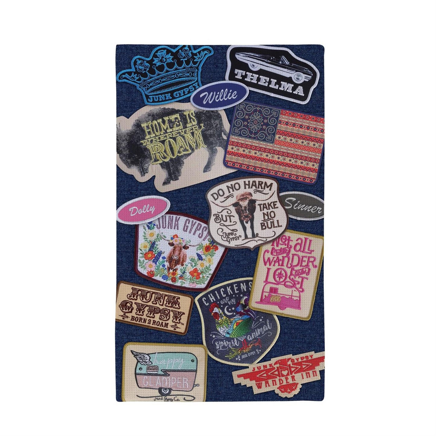 Americana BOHO by JG, Quick Dry Kitchen Towel, 18" x 30"