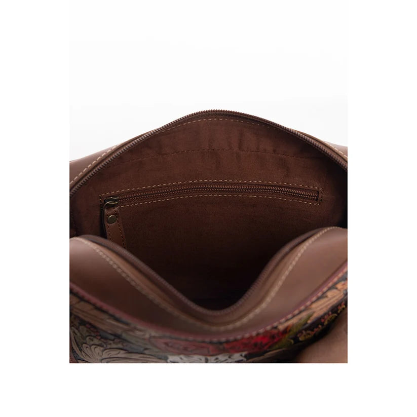 Myra Winds of the Rose Hand-Tooled Leather Bag