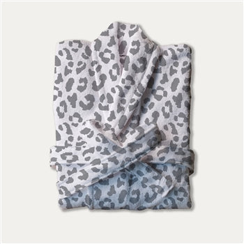 Southern Couture Super Soft Bath Robe - Grey Leopard One Size Fits Most