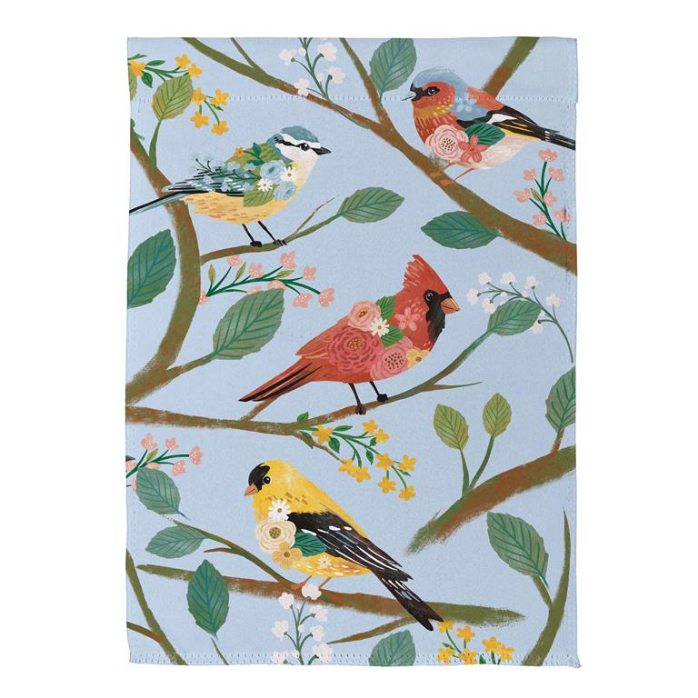 What She Shed Birds Suede Garden Flag