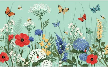 Greenhouse Retreat Floral Indoor/Outdoor Washable Mat