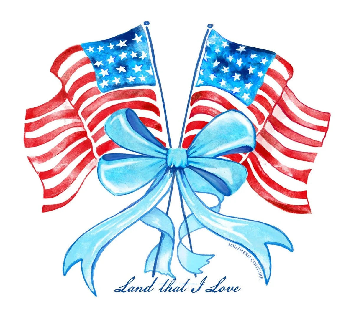 Southern Couture Land That I Love Flags T-Shirt
