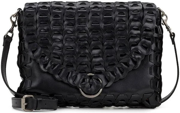 Patricia Nash Lux-Ranch Linnyサドルバッグ、ブラック Patricia Nash