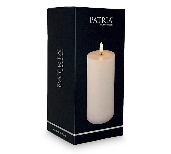 Candle Patria 3D Led Ivory 6" Pillar