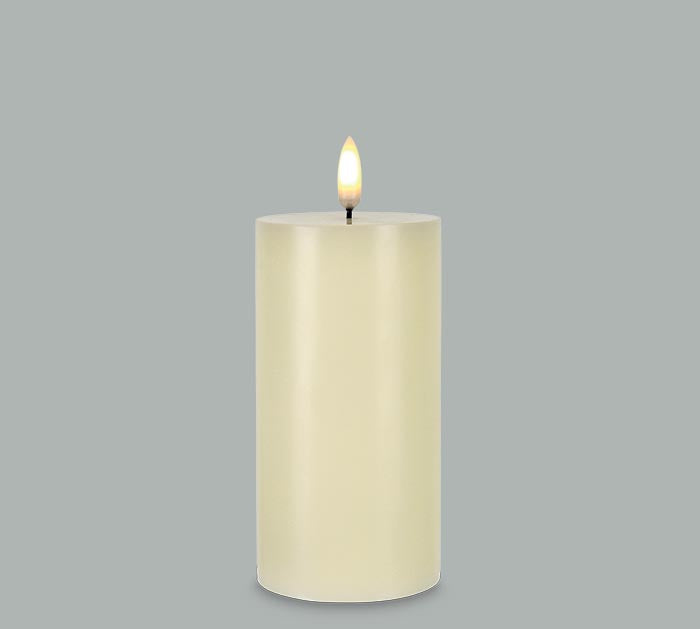 Candle Patria 3D Led Ivory 6" Pillar