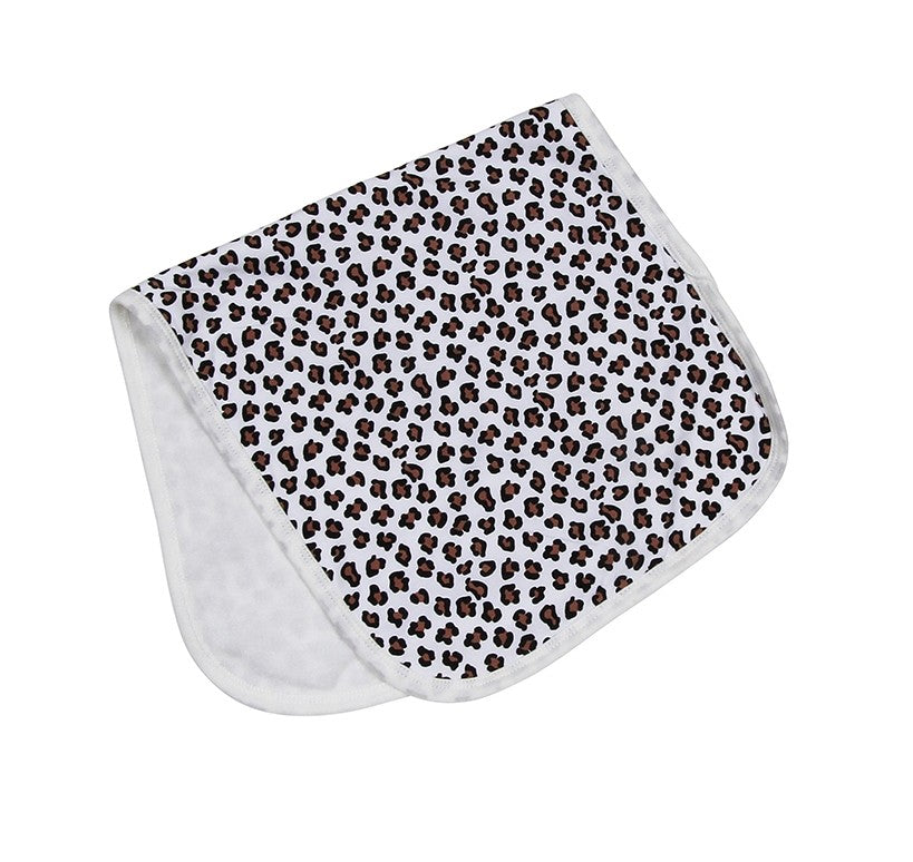 Lacey the Leopard Burp Cloth