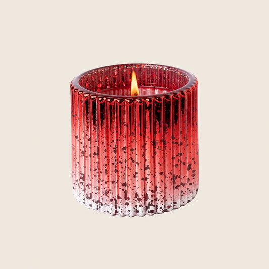 AROMATIQUE The Smell of Christmas 9oz Metallic Ribbed Candle