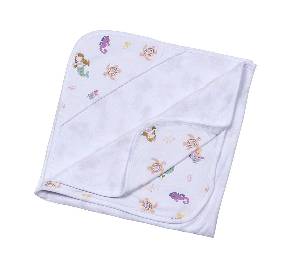 Pink Sea Life Hooded Towel