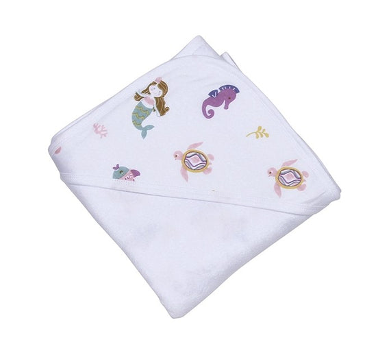 Pink Sea Life Hooded Towel