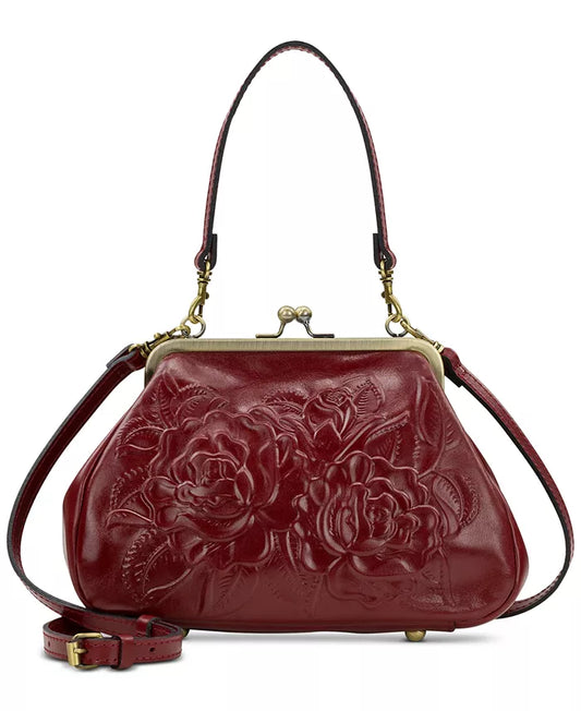 Patricia Nash Annie Frame Bag- Rose Tooled