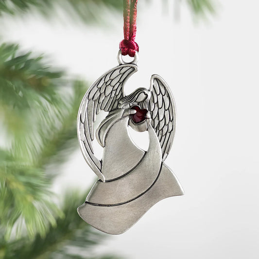 Plow & Hearth Angel Solid Pewter Christmas Ornament