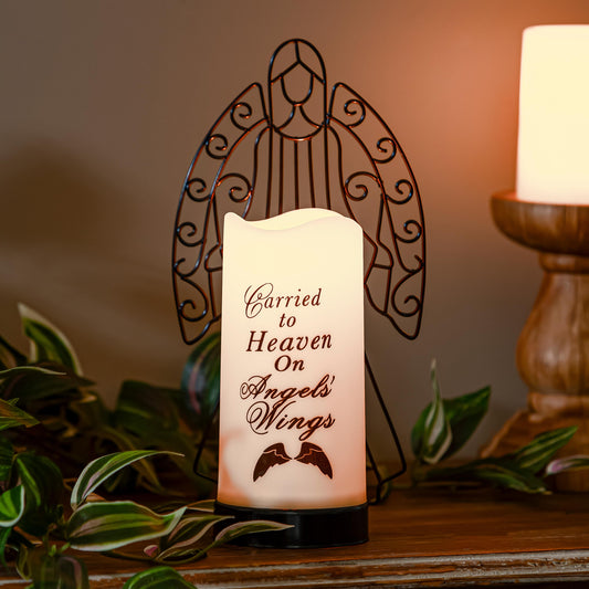 Angels' Wings LED Candle with Metal Base