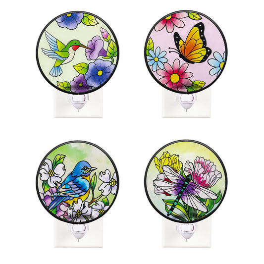 Spring Icon Round Glass Nightlight