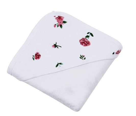 Blushing Blossoms Hooded Towel