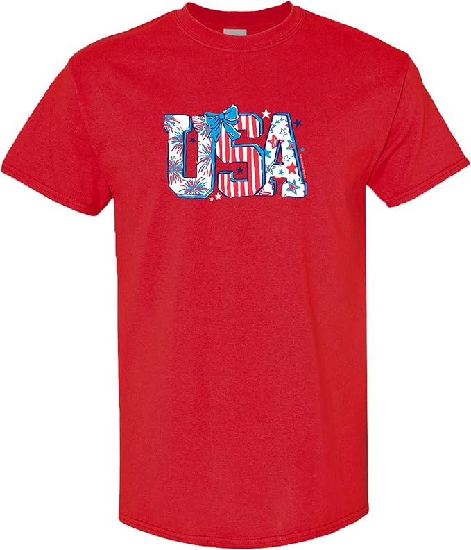 SC Soft Pattern Letter USA - Red