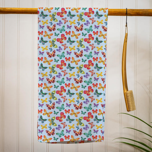 Butterfly Toile Quick Dry Towel and Matching Carrying Case