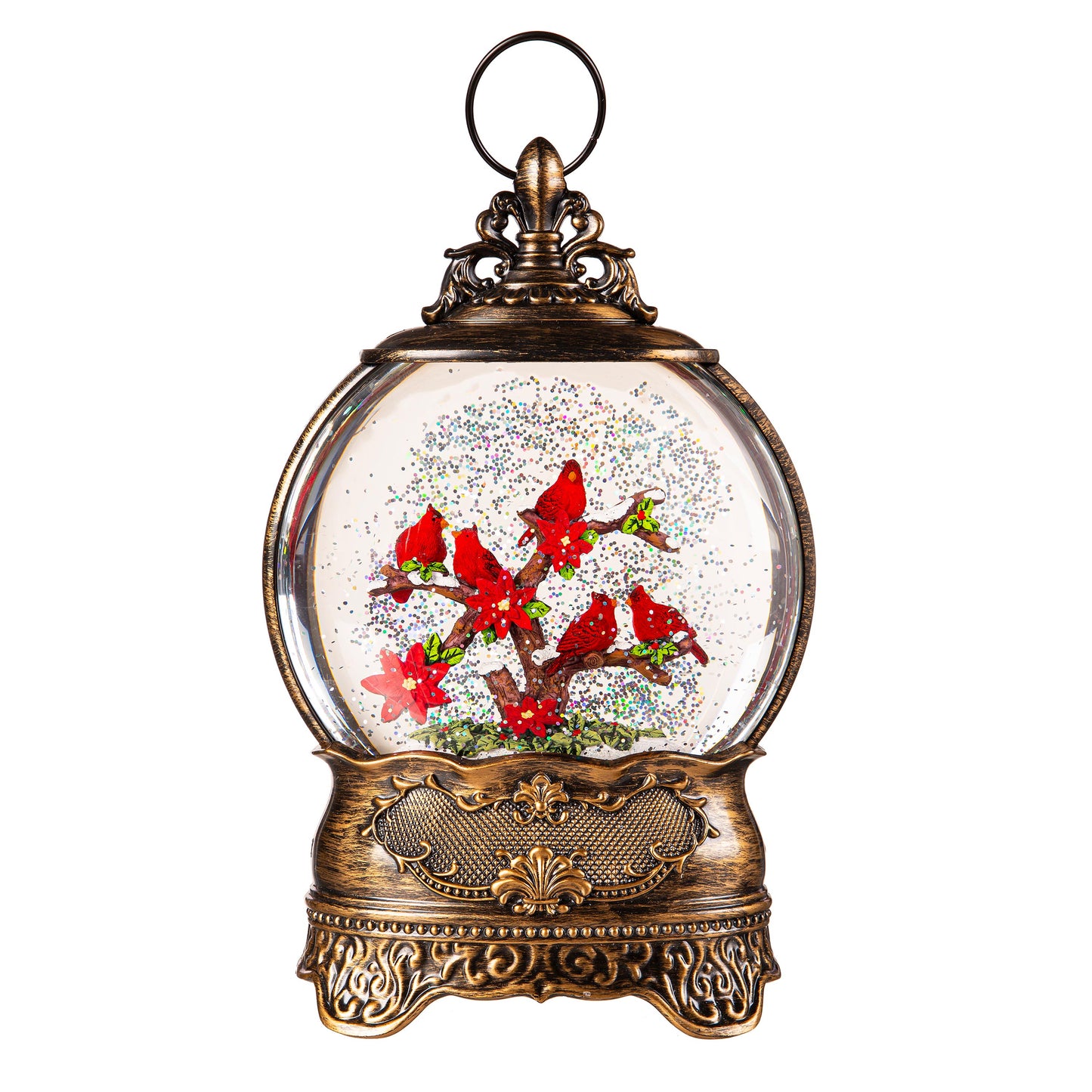 Joyful Traditions LED Table Decor Cardinal on Branches Antique Water Lanter, 10.5"
