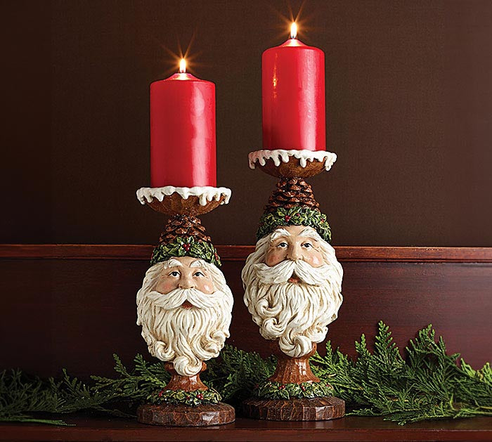 Santa Face Candleholder