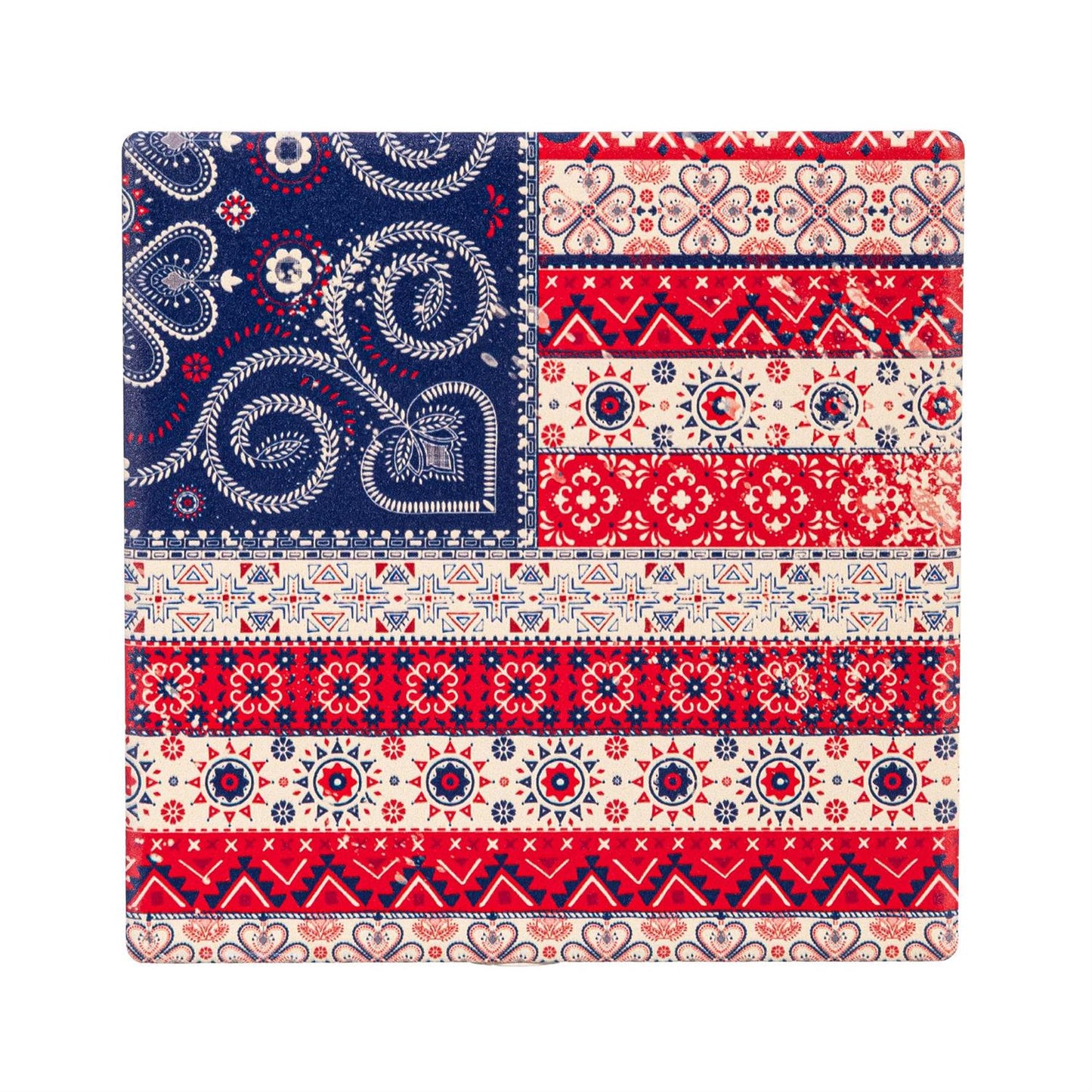 Americana BOHO by JG, Set Of 4 Coasters
