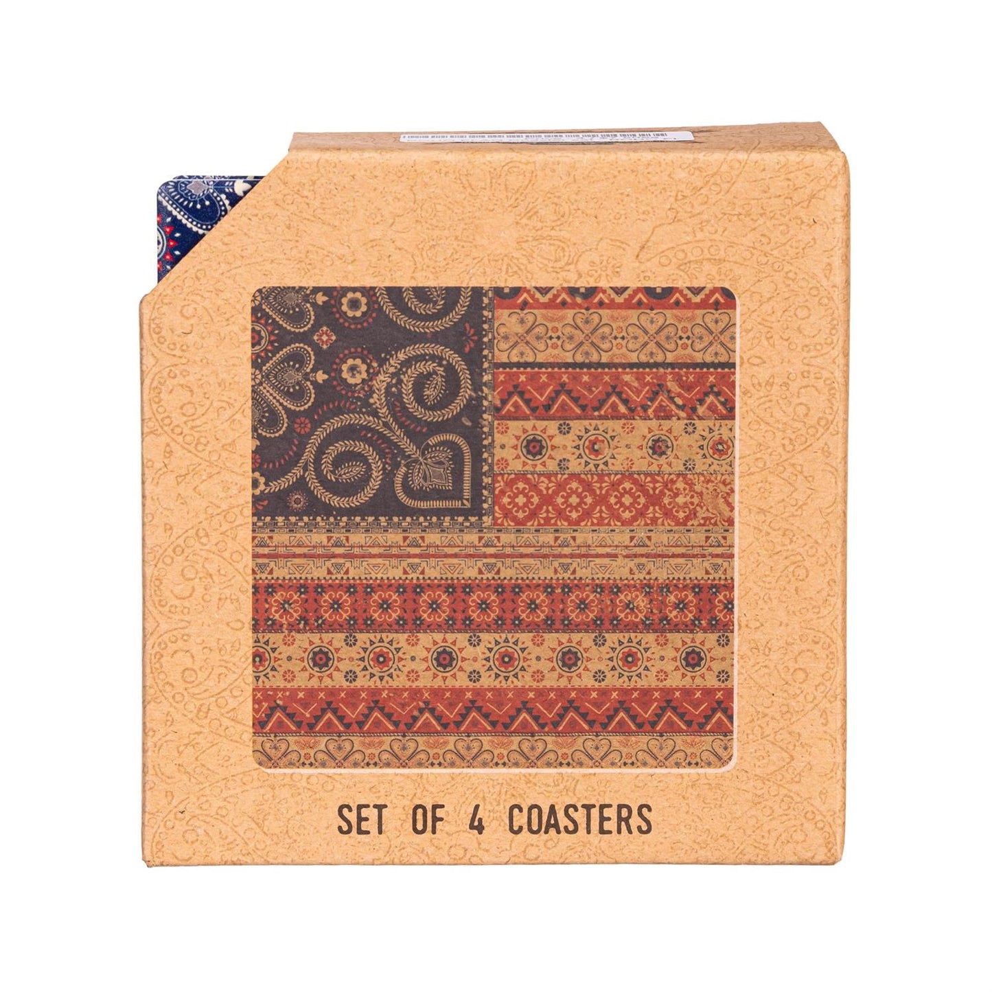 Americana BOHO by JG, Set Of 4 Coasters