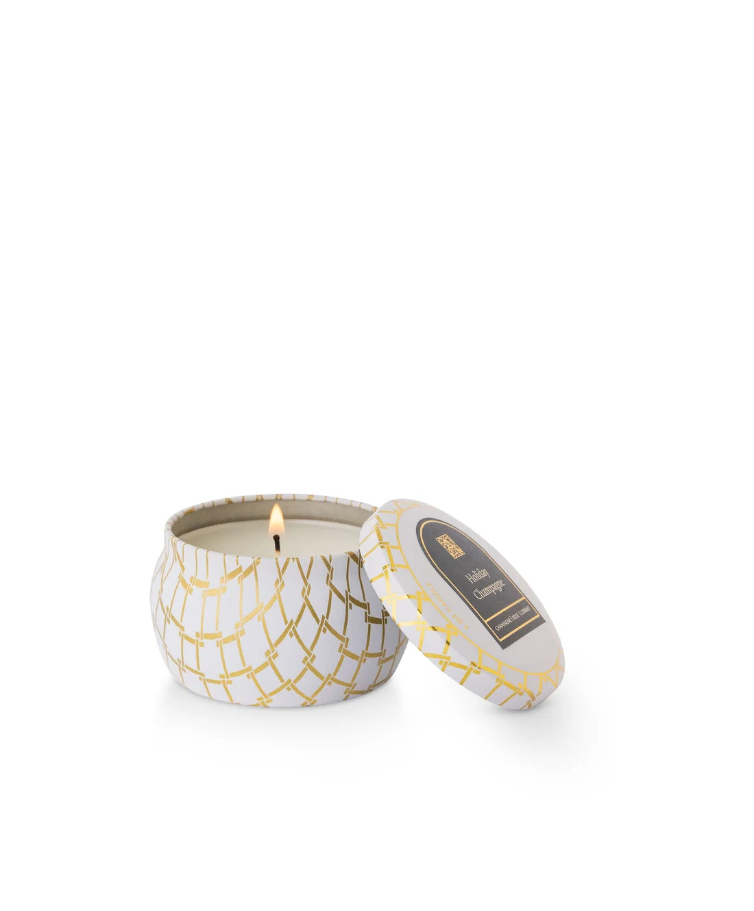 Holiday Champagne - Printed Travel Tin Candle