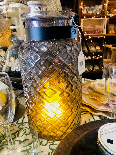 12" Glass Lantern