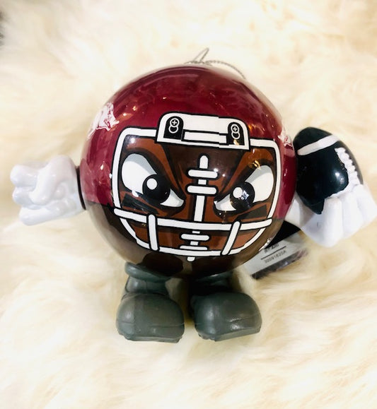 Arkansas Razorbacks Ball Head Ornament