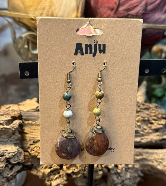 Anju Handcrafted Beaded Linked Earrings
