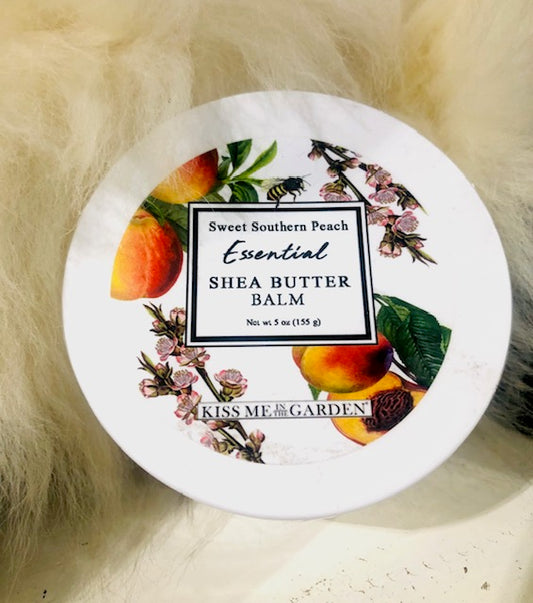 "Kiss Me In The Garden" Sweet Southern Peach Essential Shea Butter Balm