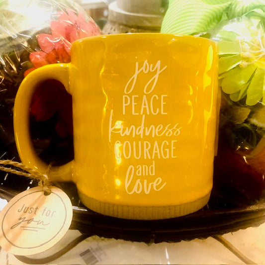 Joy, Peace, Kindness, Courage & Love Mug