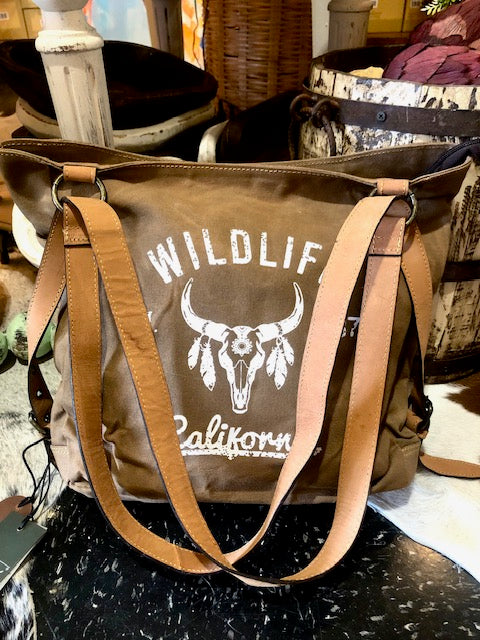 Myra California WIldlife Canvas Tote Bag