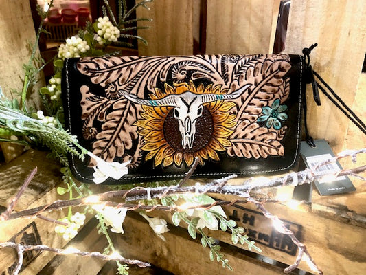 Myra Spirit of The Herd Hand-Tooled Wallet