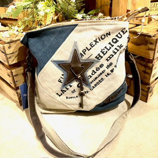 Myra Blue Star Messenger Bag