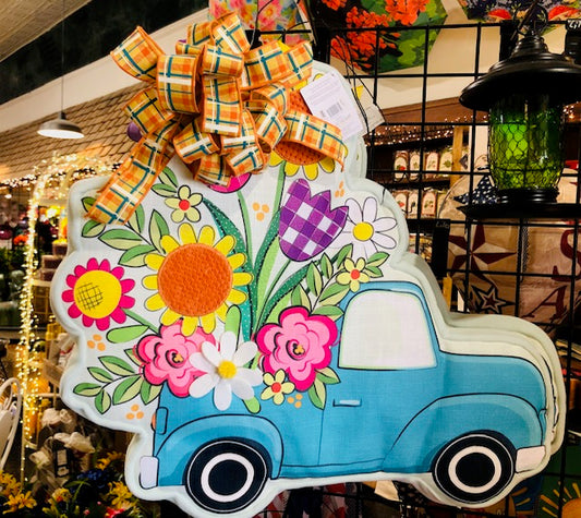 Flower Truck Door Decor