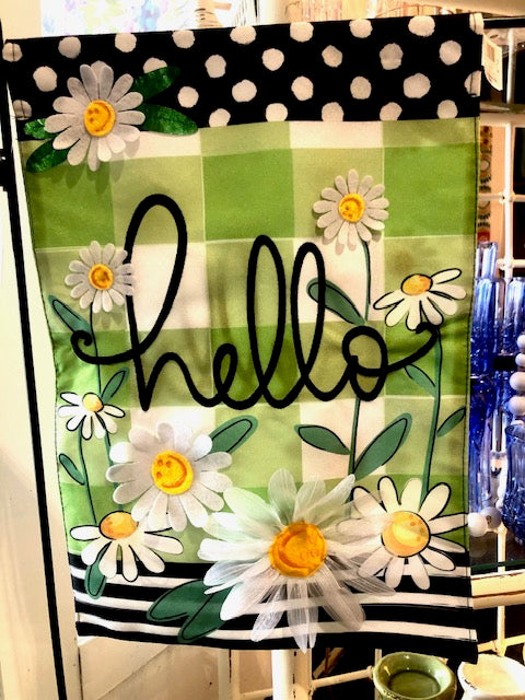 Hello Daisy Garden Flag