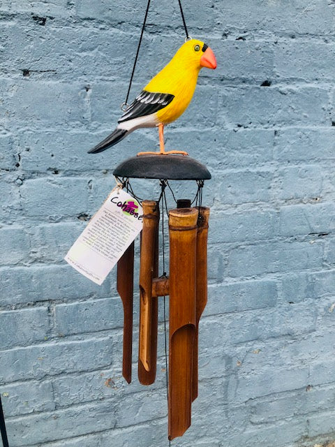 Gold Finch Bamboo Wind Chimes