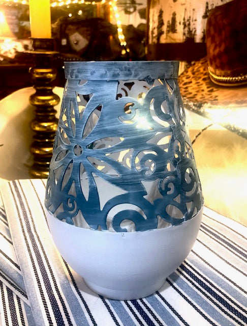 Metal Cut Out Lantern Small