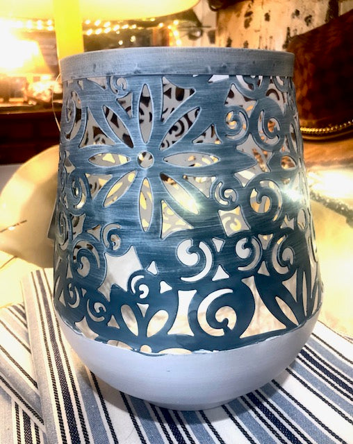 Metal Cut Out Lantern Small